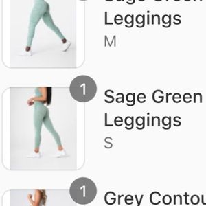 Nvgtn sage green contour leggings